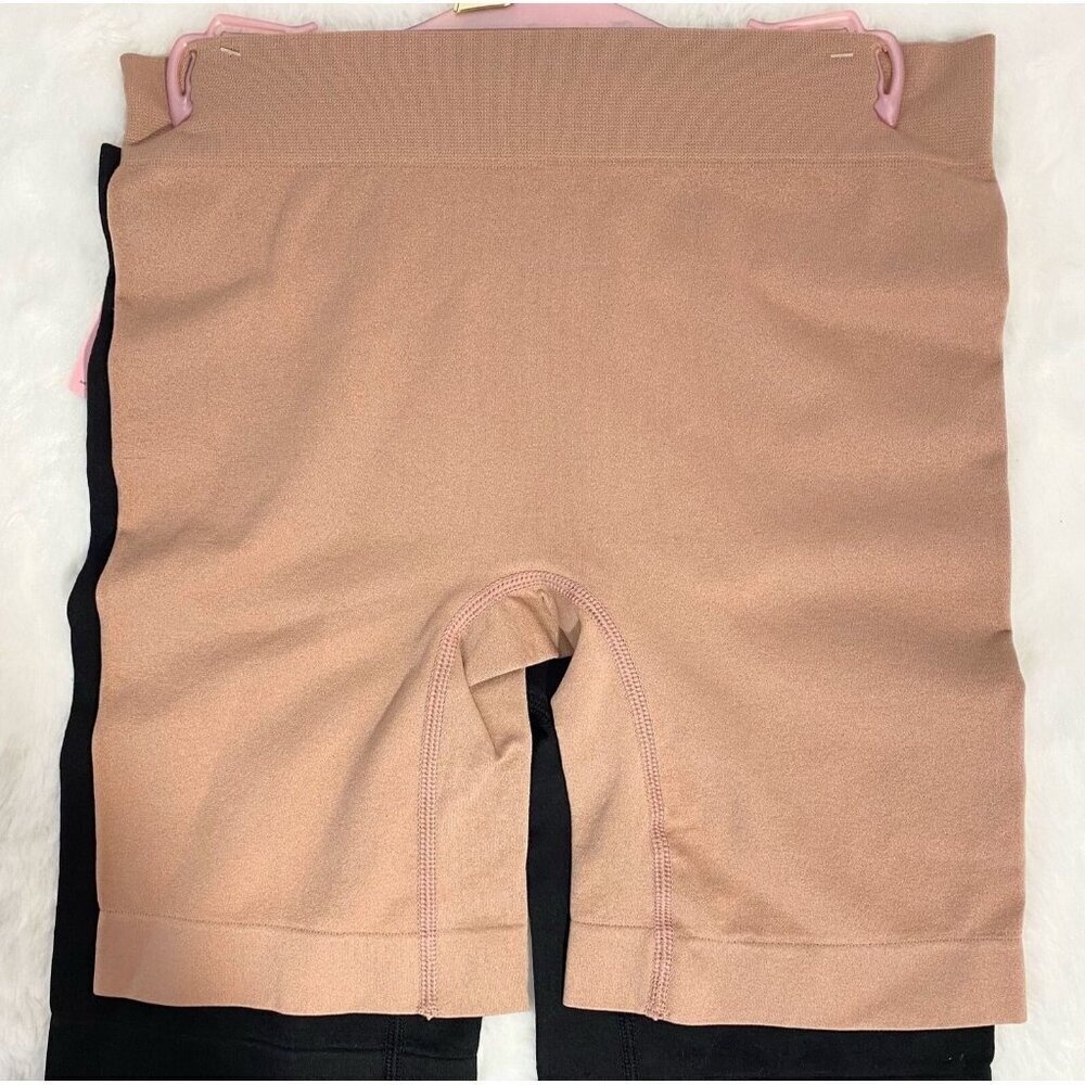 Juicy Couture Seamless Shaping Biker Shorts Slimming Set Black Beige NWT Size 2X - Picture 5 of 8